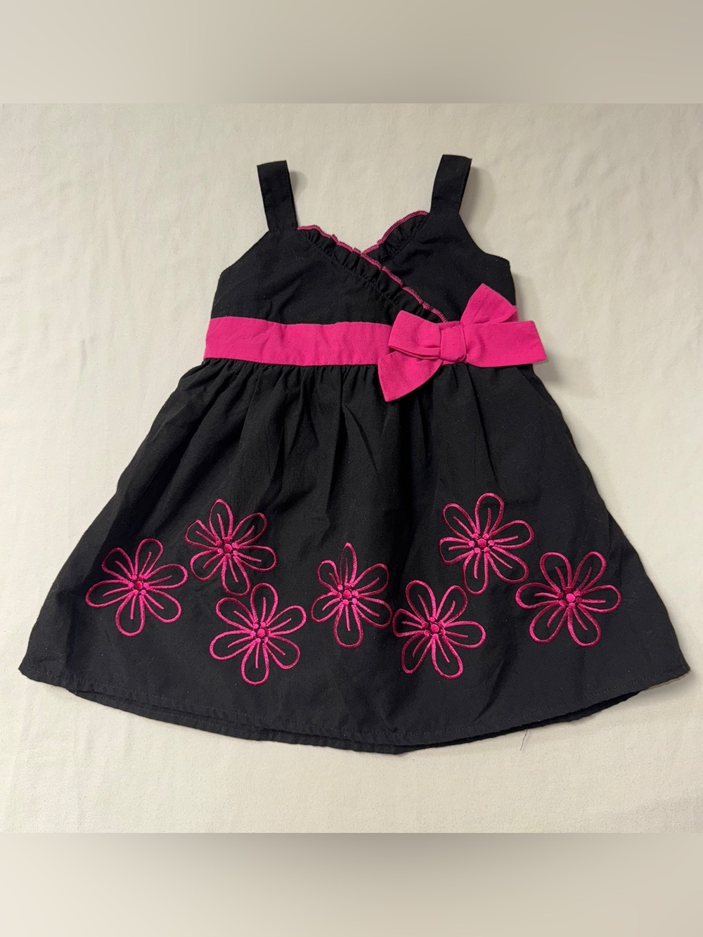 Floral Tank Top Baby Girl 2T Toddler Embroidered Summer Blouse Shirt